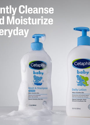 Cetaphil 2-in-1 Baby Shampoo & Body Wash, Tear Free, Calendula, 7.8 Fl Oz | 2-In-1 Baby Wash And Shampoo, Organic Calendula, Tear Free, Paraben Free, Newborn Sensitive Skin, No Colorants Or Mineral Oil