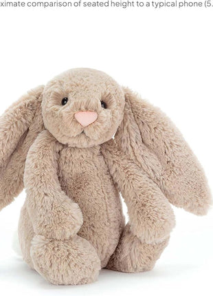 Jellycat Bashful Beige Bunny Stuffed Animal, Medium, 12 Inches