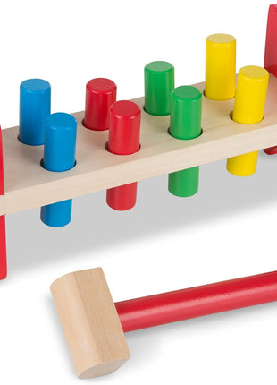 Melissa and Doug MD496 Pound-a-Peg Classic Toy Set (10 Pieces)