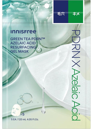 イニスフリー(innisfree) グリーンティーPDRN アゼライン酸 カーミング ゲルマスク5枚(120mL)- 正規品