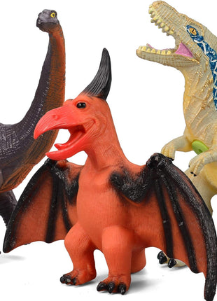 Gzsbaby 6 Piece Jumbo Dinosaur Toys for Kids 3-5 and Toddlers, Large Soft Dinosaur Toys for Lovers - Perfect Party Favors, Birthday Gifts