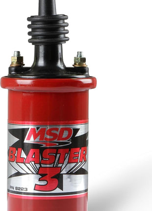 MSD 8223 Ignition Coil Blaster 3 Series (90 degree terminal/boot), Red