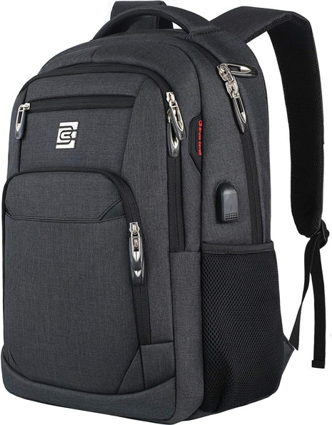 Laptop Backpack,Business Travel Anti Theft Slim College Backpack | Water Resistant Durable Computer Bag Gift for Women & Men Fits 15.6 Inch Laptop and Notebook - Black