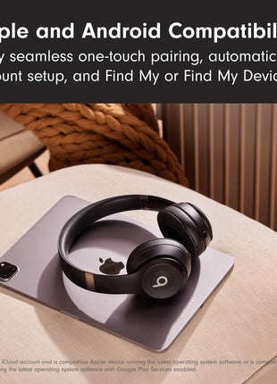 Beats Solo 4 - Wireless On-Ear Bluetooth Headphones, Up to 50-Hour Battery Life, Ultra-Lightweight Comfort, Powerful and Balanced Sound, Apple & Android Compatible - Matte Black