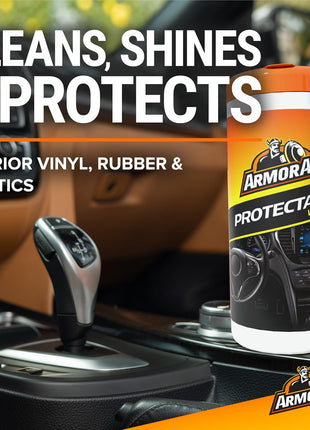 Armor All Original Protectant Wipes, Car Interior Cleaner Wipes with UV Protection to Fight Cracking & Fading, 30 Count