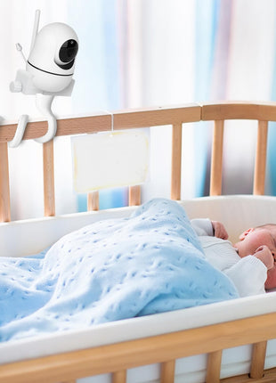 Haloera Travel Stand for Nanit Pro Smart Baby Monitor & Flex Stand Accessory, and Most 2.2 to 3.9inch Wide Baby Monitors Camera Portable Mount for Crib Cot Shelves - Without Tools or Wall Damage