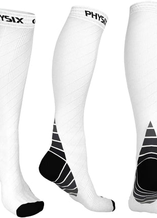 Physix Gear Compression Socks 20-30 mmHg - Men & Women - Running, Nurses, Shin Splints, Flight, Travel