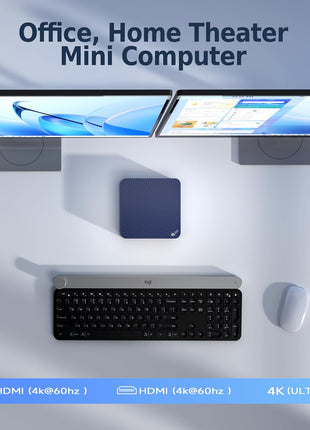 Beelink Mini PC,Mini S12 N95 Intel Alder Lake-N95 (up to 3.4GHz),12GB LPDDR5 512GB SATA3 SSD Mini Desktop Computer, Support 4K@60Hz Dual HDMI Display, 2.5G LAN/USB3.2/Low-Power Home/Office Micro PC