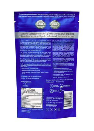 Celtic Sea Salt Light Grey Coarse – Unrefined Mineral Salt, 70+ Trace Minerals, Sustainably Harvested, GMP Certified – Cooking, Finishing, Hydration, Grinder Use – 1 lb Resealable Bag