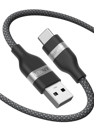 Anker Car Carplay Cable for iPhone 17 16 Pro Max Plus, Upcycled Braided USB A to USB C Car Charger Cord for Samsung Note20 and More (3FT, Black)