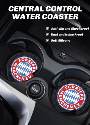 Cup Holder Insert Coaster for Bayern Munich UEFA Fans,Anti Slip Car Cup Coaster Interior Accessories
