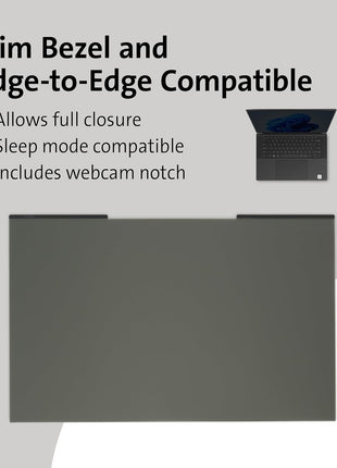 Kensington MagProTM Magnetic Laptop Privacy Screen 13.3 inch, Removable 16:10 Laptop Privacy Filter, Anti-Glare, Blue Ray Reduction, Compatible with HP/Dell/Acer/Asus/Samsung/Lenovo (K55253WW)