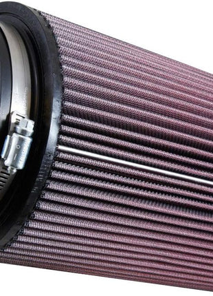 K&N High-Flow Original Lifetime Universal Clamp-On Air Filter: High Performance, Premium, Washable: Flange Diameter: 5 In, Filter Height: 10 In, Flange Length: 1 In, Shape: Round, RU-3220