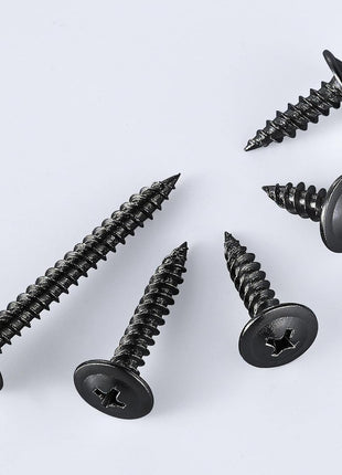 Wensilon (250 pcs)#8×1 inch Black Truss Head Wood Screws Quick Metal Self Tapping Zinc Oxide