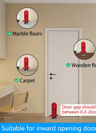 Door Stoppers Security - Portable Door Lock for Travel Anti Theft Door Blocker, Hotel Room Apartment Safety - No Drill Garage Door Brace Devices for Women, Children - Sleep with Peace of Mind