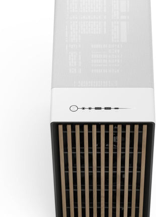 Fractal Design North XL RC Chalk White TG Clear - Reverse Connection Motherboard Compatible - Three 140mm Aspect PWM Fans Included- Type C USB - ATX Airflow Full Tower PC Gaming case