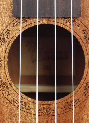 Kulana Deluxe Concert Ukulele, Mahogany Wood with Binding and Aquila Strings  Gig Bag