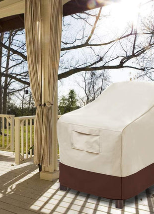 Vailge Patio Chair Covers, Lounge Deep Seat Cover, Heavy Duty and Waterproof Outdoor Lawn Patio Furniture Covers (2 Pack - Large, Beige & Brown)