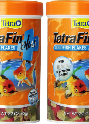 TetraFin Plus Goldfish Flakes 7.06 Ounces, Balanced Diet, With Algae To Promote Health