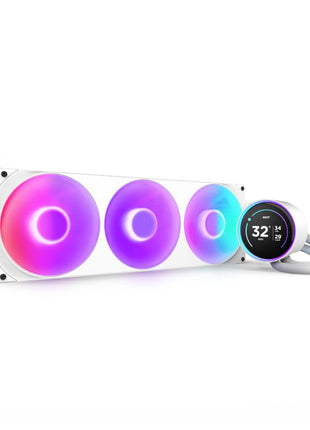 NZXT Kraken Elite 420 RGB 2025 - AIO CPU Liquid Cooler - 420mm Radiator - F420 RGB Core Fan - Customizable 2.72 inch IPS LCD - NZXT Turbine Pump - AMD® AM5, AM4 - Intel® LGA 1851/1700, 1200/115X - White