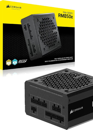 CORSAIR RM850e (2025) Fully Modular Low-Noise ATX Power Supply with 12V-2x6 Cable – ATX 3.1 & PCIe 5.1 Compliant, Cybenetics Gold Efficiency, 105°C-Rated Capacitors, Modern Standby Mode – Black