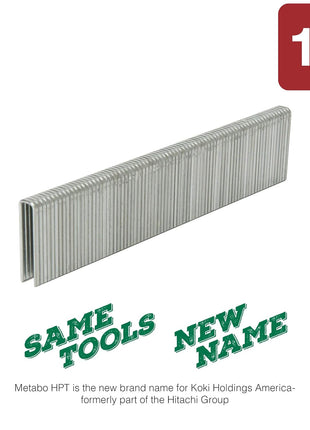 Metabo HPT 1/4 Inch x 5/8 Inch 18 Gauge Electro Galvanized Finish Staples | 1,000 Count | 21100SHPT