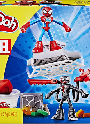 Play-Doh Marvel Spider-Man Launch & Slice Battle Playset with 2 Bendy Action Figures and 7 Accessories, Imagination Toys for Boys & Girls 4 Years & Up