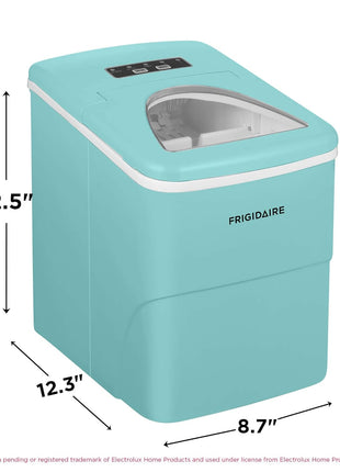 Frigidaire EFIC108-Blue Compact Ice Maker, Counter-top Portable, 26 lb per Day, Blue