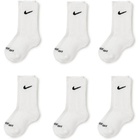 Nike Dri-Fit Performance Basic Crew (Toddler/Little Kid) White 5-7 (10 Toddler-3 Little Kid)