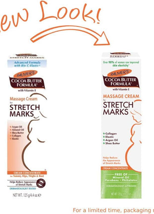 Palmer's Cocoa Butter Formula Massage Cream for Stretch Marks and Pregnancy Skin Care, 4.4 Ounces (Pack of 2)