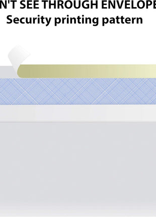 #10 Envelopes Letter Size Self Seal | 500 Business Mailing Security Peel and Sealing Envelope | 100% Tinted | no 10 White Windowless Legal Regular Plain Envelops Pack | 4-1/8 x 9-1/2 Inches | 24 LB