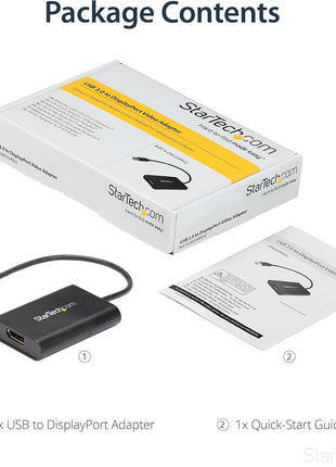 StarTech.com USB 3.0 to DisplayPort Adapter, USB DP Monitor Converter for Windows, 4K, TAA (no support for macOS/ChromeOS/Linux)