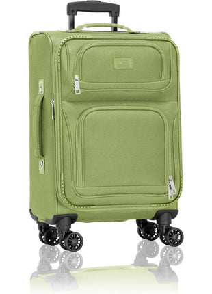 U.S. Traveler Lightweight Rolling 20 inch Carry On Luggage Softside Suitcase, Purple, 2 Wheel Single