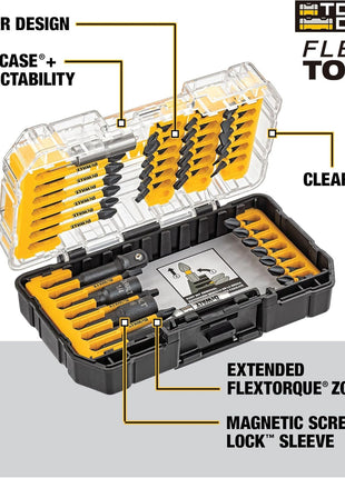 DEWALT Screwdriver Bit Set, 40 Pcs. Impact Ready, FlexTorq Impact Driver Bit Set with Storage Case (DWA2T40IR)