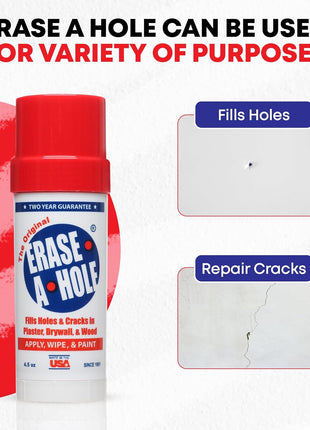 Wall Repair Stick – Quick-Dry Nail & Screw Hole Filler for Drywall, Wood & Plaster – No Sand Spackle Alternative, Paintable Putty, 4.5 oz