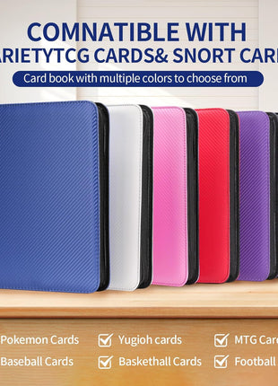 Card Binder – 720 Capacity, Zippered Trading Card Holder for MTG, Sports & Collectible Cards – Acid-Free, Durable & Travel-Friendly Storage (Black, 9 Pocket)