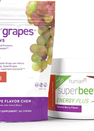 HumanN SuperGrapes Chews & SuperBeets Energy Plus