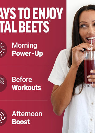 Force Factor Total Beets Drink Mix to Support Circulation & Blood Flow | with Nitrates to Support Healthy Blood Pressure, Nitric Oxide, Energy & Cardiovascular Heart Health, 60 Servings, 2-Pack