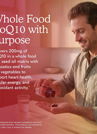 Garden of Life Raw CoQ10 200mg, with Omega 3 6 9 for Heart Health, 60ct | Vegetarian Omega 3 6 9 Supplement Raw Co Q 10 Chia Seed Oil, Whole Food Nutrition with Antioxidant Support, Coenzyme q10