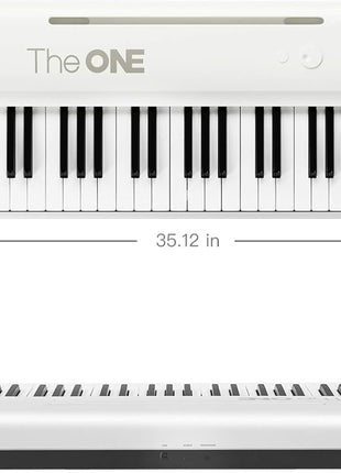 The ONE Smart Keyboard COLOR 61 Lighted Keys Piano Keyboard, Electric Piano for Beginners with 256 Tones, 64 Polyphony, Built-in LED Lights & Apps, Supports USB MIDI/Headphones (White)