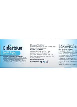 Clearblue Pregnancy Test Combo Pack, 4ct - Digital with Smart Countdown & Rapid Detection - Value Pack