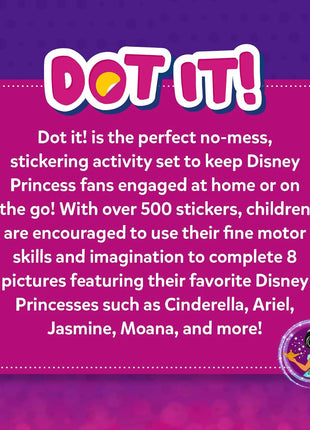 Skillmatics Dot It Sticker Art – Unicorns & Princesses, Craft Kit for Kids | 500+ Stickers, DIY Scrapbooking Activity, Screen-Free Travel Toys, Gift for Toddlers, Girls & Boys Ages 3, 4, 5, 6, 7