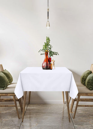 Utopia Kitchen Rectangle Table Cloth 2 Pack [60x102 Inches, White] | Tablecloth Machine Washable, Polyester Table Cover for Dining, Buffet Parties, Picnics, Events, Weddings and Restaurants