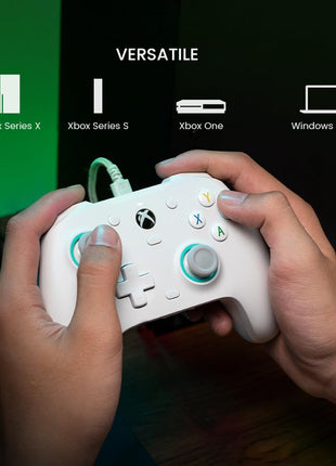 GameSir G7 SE Wired Controller for Xbox Series X|S, Xbox One & Windows 10/11, Plug and Play Gaming Gamepad with Hall Effect Joysticks/Hall Trigger, 3.5mm Audio Jack (White)