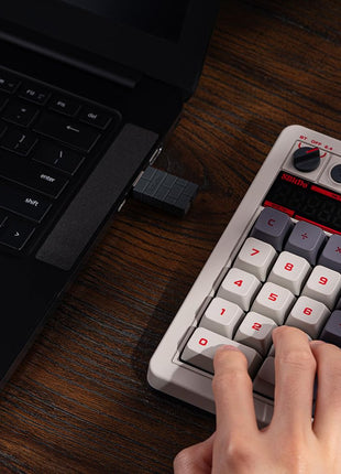 8BitDo Retro 18 Mechanical Numpad, Supports Calculator Mode, Bluetooth/2.4G/Wired Numpad for Windows and Android - N Edition