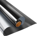 KESPEN Window Privacy Film One Way Daytime Privacy Static Cling Sun Blocking Anti UV Reflective Window Tint for Home and Office, Black Silver, 17.5 Inch x 6.5 Feet