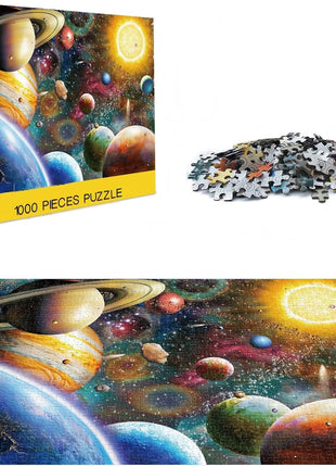 Jigsaw Puzzles 1000 Pieces for Adults(Ages 14+, Families (Space Traveler, Solar System) Pieces Fit Together Perfectly