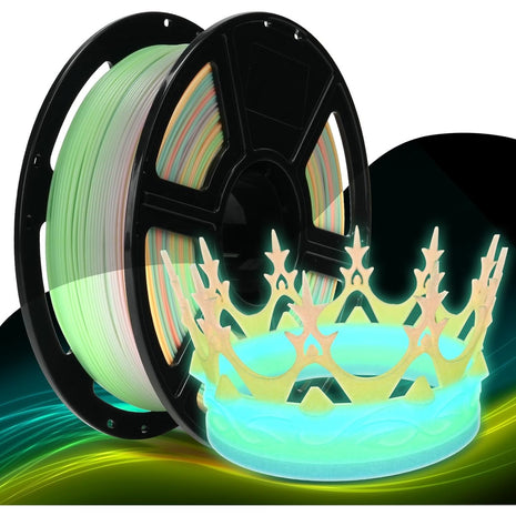 FLASHFORGE Rapid PLA Filament 1.75mm Luminous Melody, 500mm/s High Speed Printing, Glow in The Dark 3D Printer Filament 1kg Spool, Dimensional Accuracy  0.02mm, Brilliant, Long-Lasting Glow