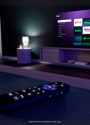 Roku Voice Remote Pro (2nd Ed.) | Rechargeable TV Remote Control with Hands-free Voice Controls, Backlit Buttons, & Lost Remote Finder - Replacement Remote Compatible with All Roku TV, Players & Audio