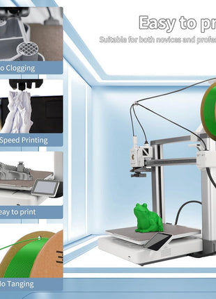 3D Printing Filament High-Speed PLA Filament 1.75mm 300mm/s 1kg Cardboard Spool Dimensional Accuracy  0.03 mm Fit Most 3D FDM Printer-Green